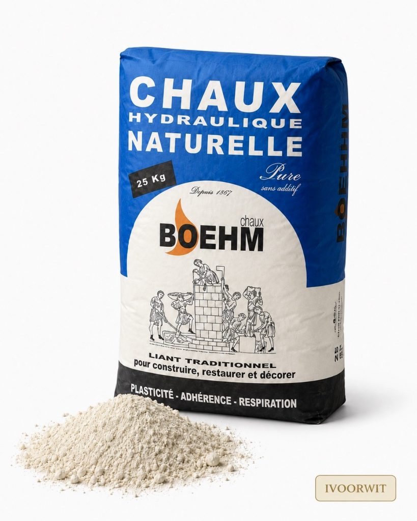 Boehm Chaux NHL 2 zak met kalkpoeder in natuurlijke droge kleur ivoorwit