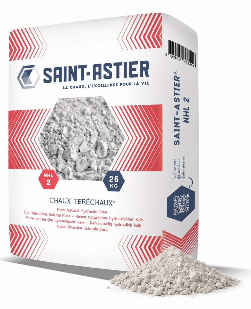 Saint-Astier NHL 2 zak met grauwwitte hydraulische kalk