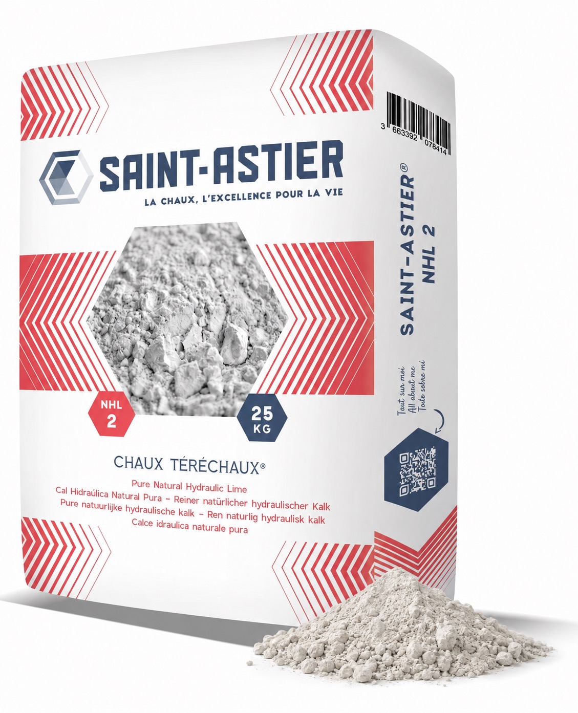 Saint-Astier NHL 2 zak met grauwwitte hydraulische kalk