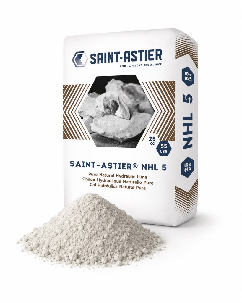 Zak Saint-Astier NHL 5 met grauwwitte hydraulische kalk