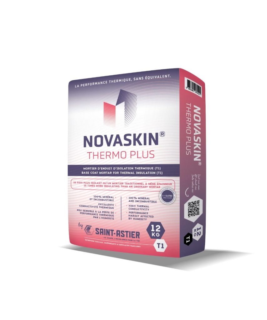 NOVASKIN Thermo Plus 12 kg zak – minerale thermische correctielaag voor binnen en buiten