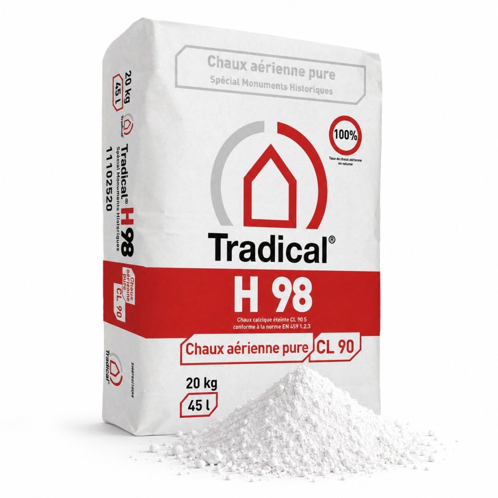 Tradical H98 luchtkalk CL 90-S met spierwit hoopje kalk