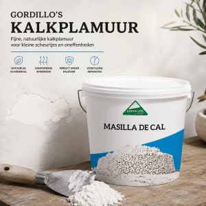 Gordillo’s Kalkplamuur voor het vullen van kleine scheurtjes, poriën en oneffenheden in minerale muren